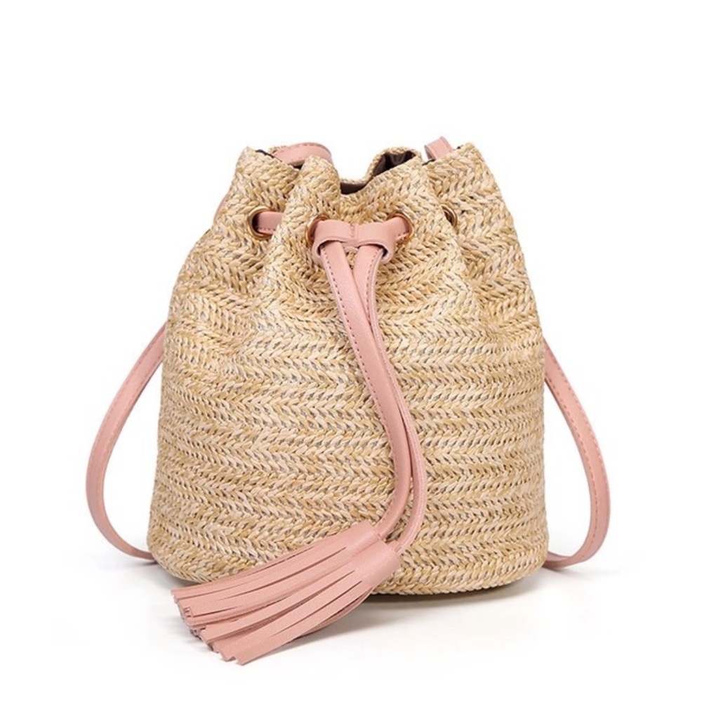 Summer Straw Beach Bad with Tassel